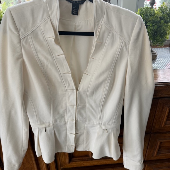 White House Black Market Jackets & Blazers - White House Black Market Cream Blazer